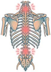 Illustration of a person with recurring pain