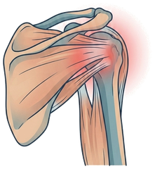 Illustration of shoulder joint anatomy